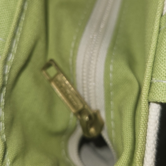 New Vintage 90s L.L. Bean Boat&Tote Green Floral Print Mini Tote Bag with Zipper - Picture 5 of 9